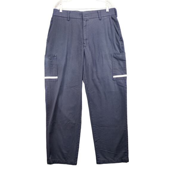 FedEx Stan Herman Reflective Uniform Work Pants Size 36R-32 Blue - Picture 1 of 13